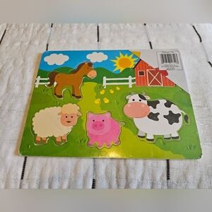 Real Wood Toys Farm Themed Puzzle Toddlers